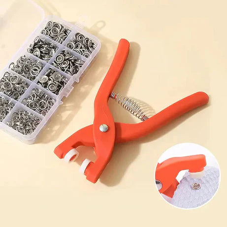 Mega Sale Offer - Imported Metal Snap Button Set with Hand Pressure Plier Button Press Tool Rs 999