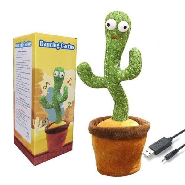 Portable Rechargeable Dancing Cactus Toy Funny Education Toys For Babies